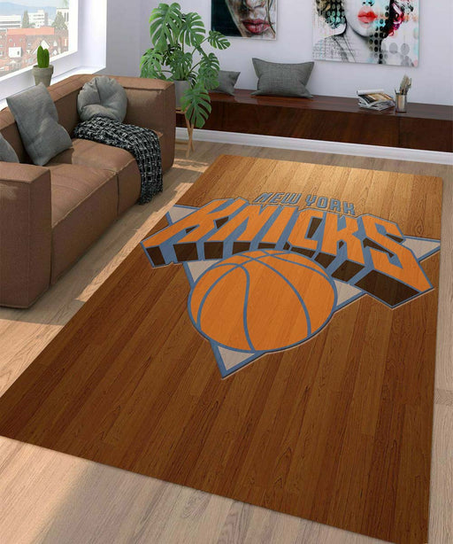 retro new york knicks logo Living room carpet rugs