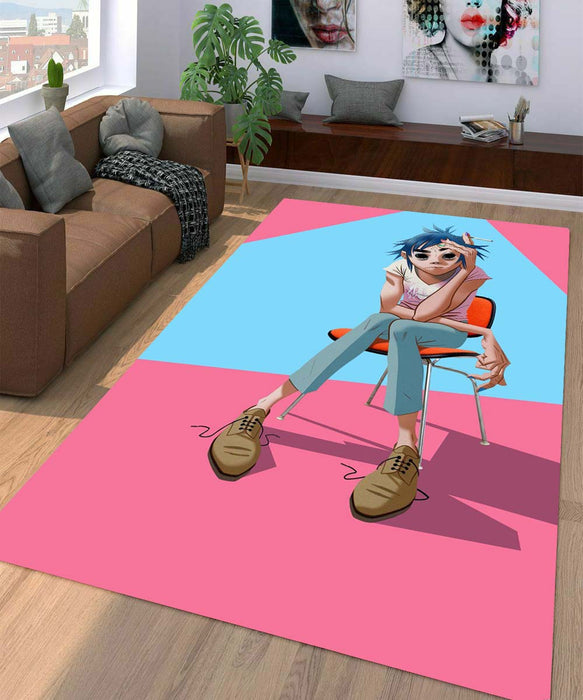 smoking gorillaz band Living room carpet rugs