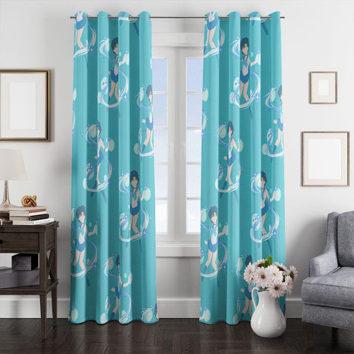 sailor mercury ami sleeveless window Curtain