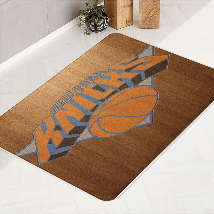 retro new york knicks logo bath rugs