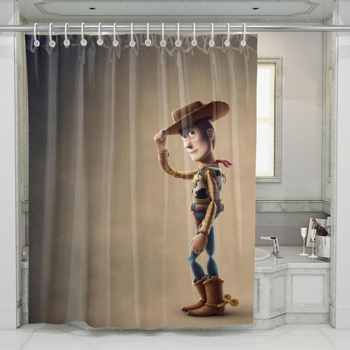 retro of woody the cowboys shower curtains