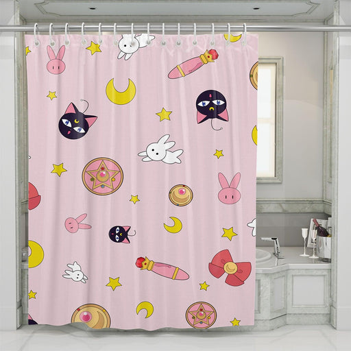 sailor moon stuff anime series shower curtains