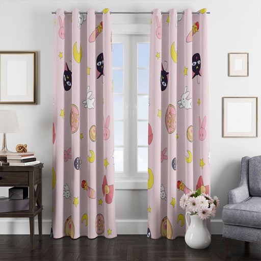 sailor moon stuff anime series window Curtain