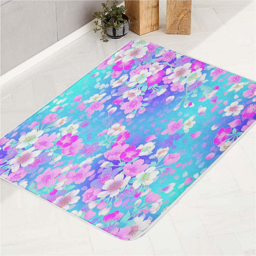 sakura flower blossom japan bath rugs