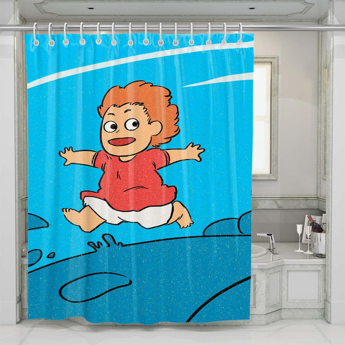 sousuke ponyo shower curtains