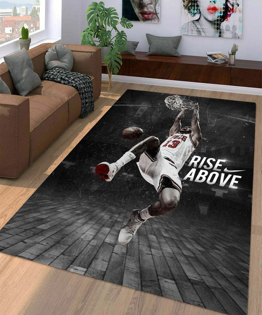 rise  above nike player Living room carpet rugs