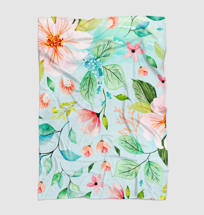 saltwater shores ocean flora Ultra soft fleece blanket