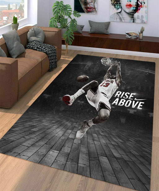 rise above of nba player Living room carpet rugs