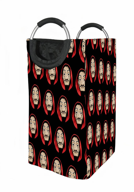 salvador dali mask money heist Laundry Hamper | Laundry Basket