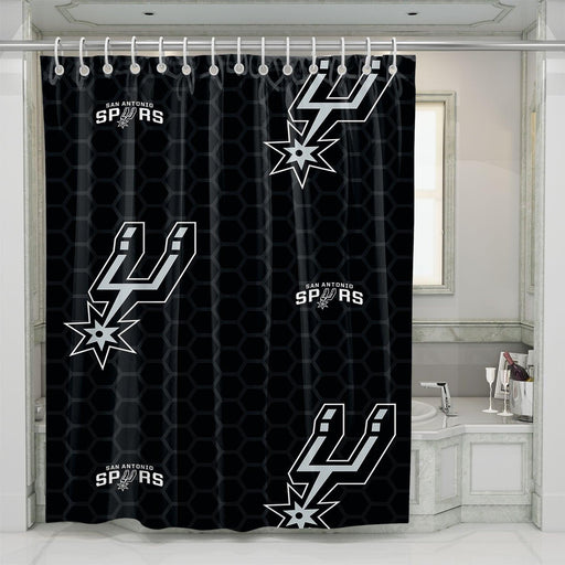 san antonio spurs logo nba shower curtains