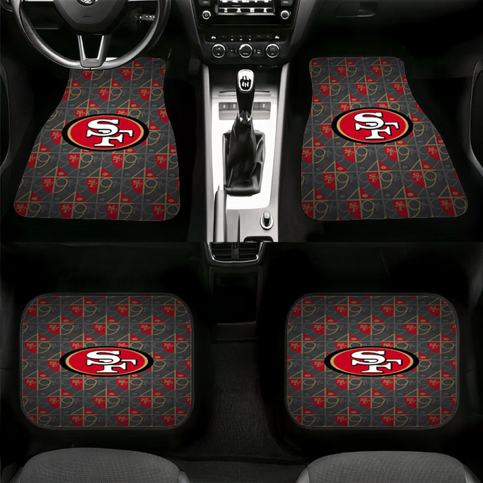 san francisco 49ers gold pattern Car floor mats Universal fit