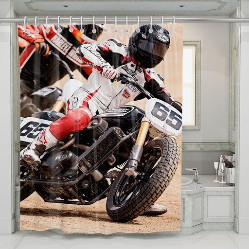 risk of motocross shower curtains