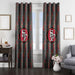 san francisco 49ers gold pattern window Curtain