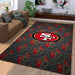 san francisco 49ers gold pattern Living room carpet rugs