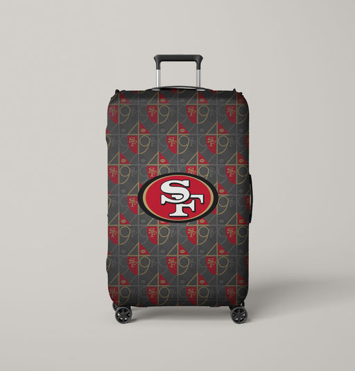 san francisco 49ers gold pattern Luggage Cover | suitcase