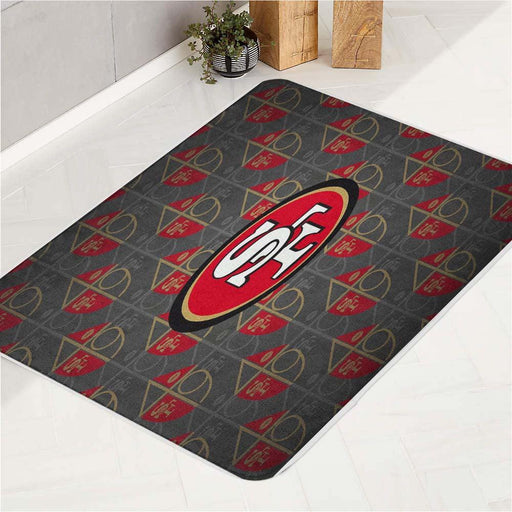 san francisco 49ers gold pattern bath rugs