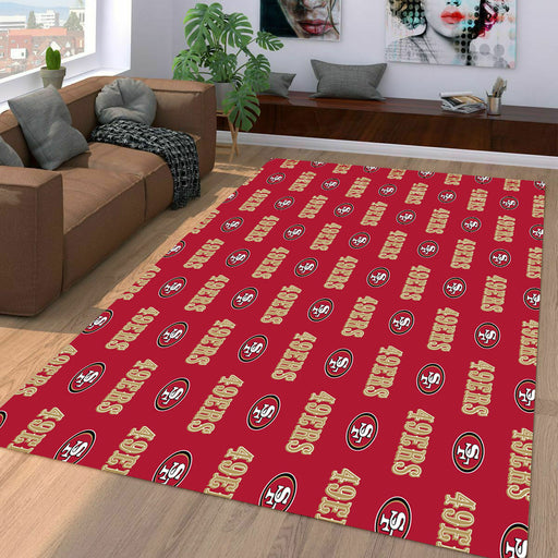 san francisco 49ers pattern Living room carpet rugs