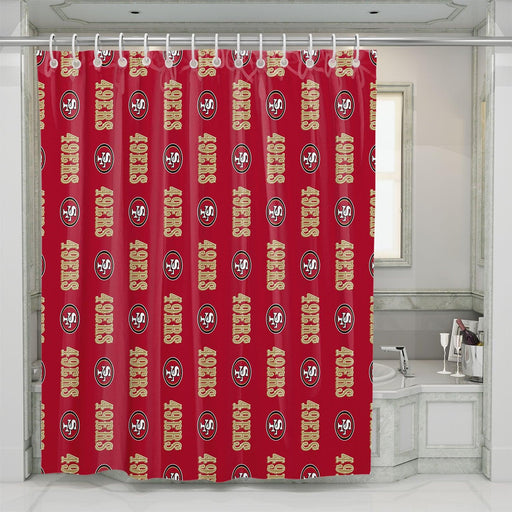 san francisco 49ers pattern shower curtains