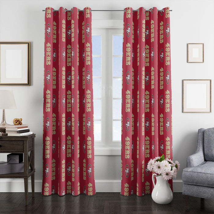 san francisco 49ers pattern window Curtain