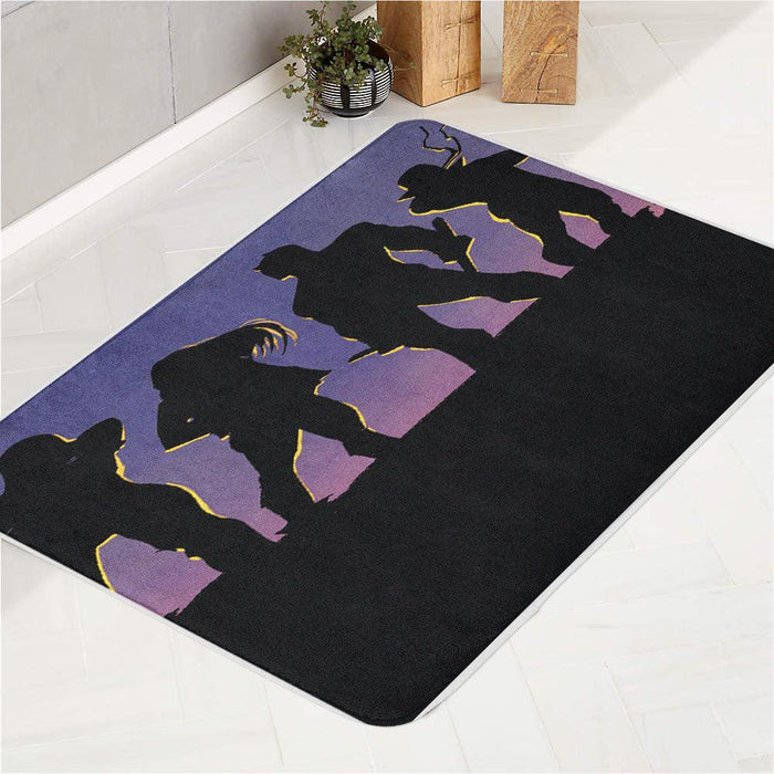 silhouette of daredevil marvel bath rugs