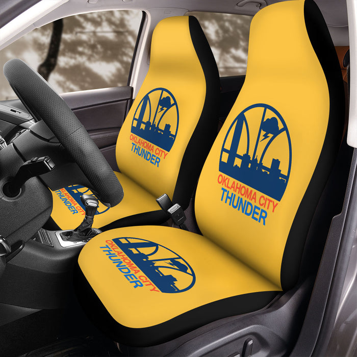 silhouette oklahoma city thunder Car Seat Covers