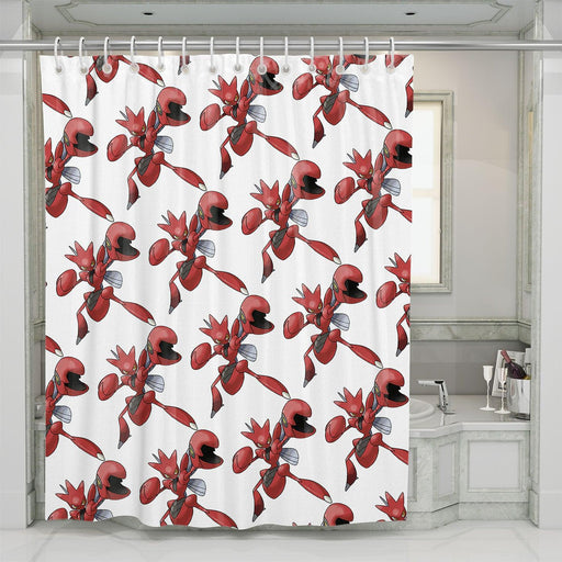 scizor monster from pokemon shower curtains