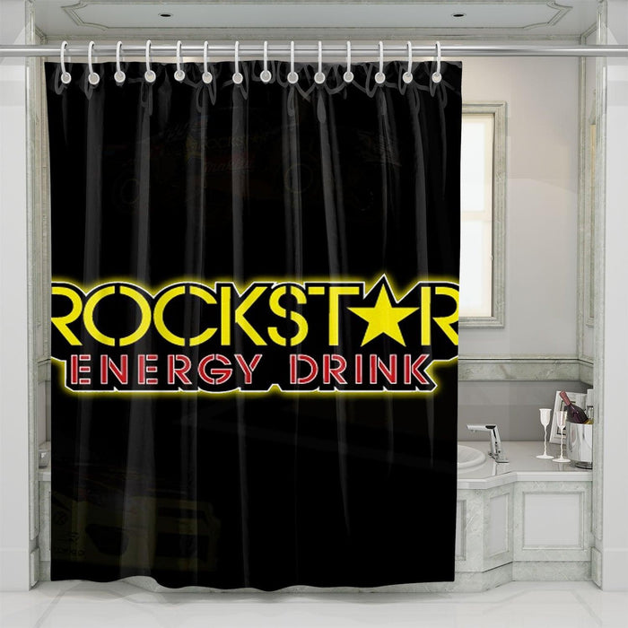 rockstar energy drink shower curtains