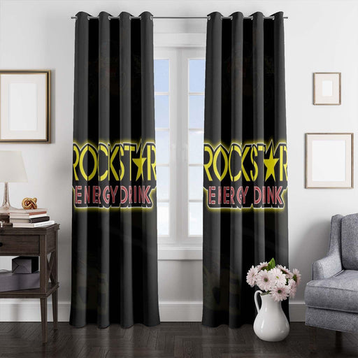 rockstar energy drink window Curtain