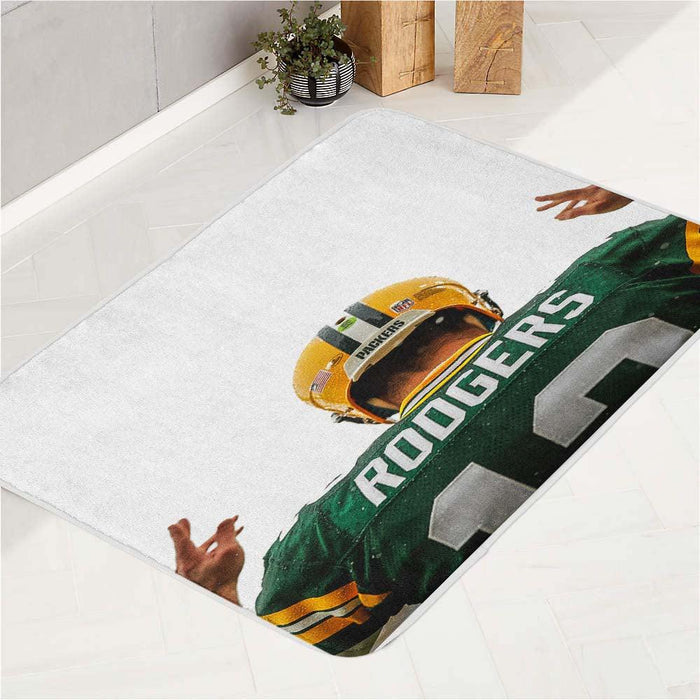 rodgers green bay packers bath rugs