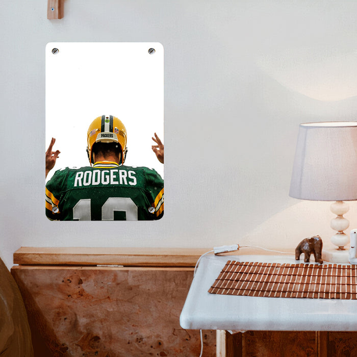 rodgers green bay packers Poster Metal print wall art