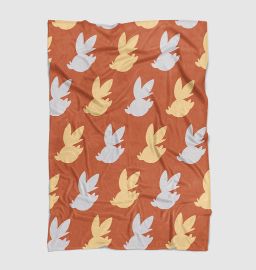 scorbunny silhouette species Ultra soft fleece blanket