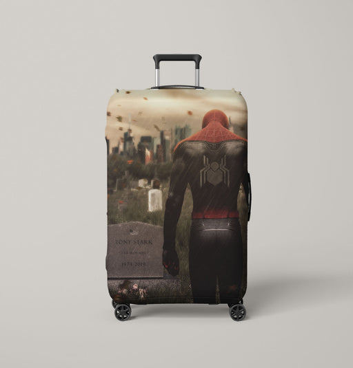 sipderman after the dead of tony stark Luggage Covers | Suitcase