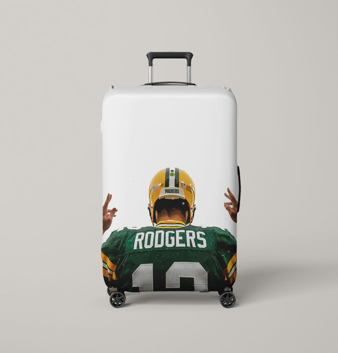 rodgers green bay packers Luggage Covers | Suitcase