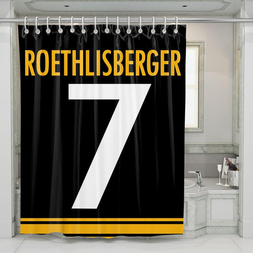 roethlisberger player of nfl shower curtains