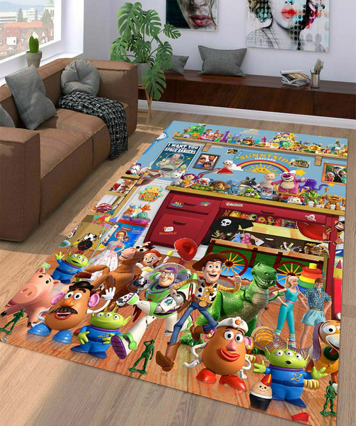 room of all the toys from school toys story Living room carpet rugs