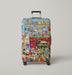 room of all the toys from school toys story Luggage Covers | Suitcase