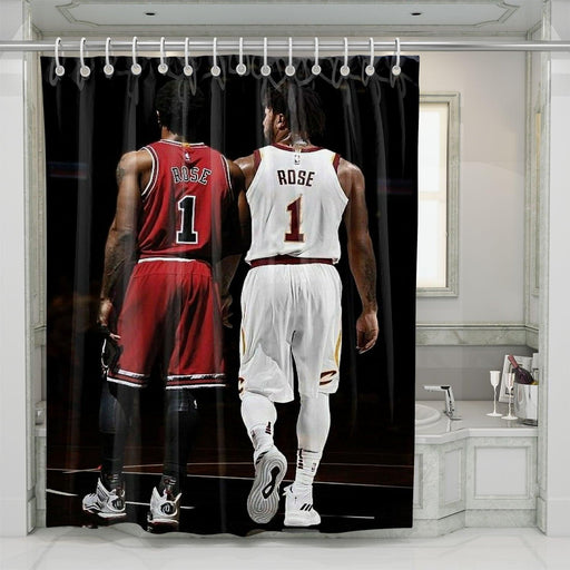 rose brother nba player shower curtains