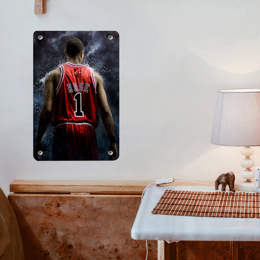 rose number one nba Poster Metal print wall art