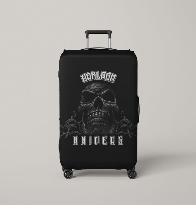 rose skull oakland raiders Luggage Covers | Suitcase