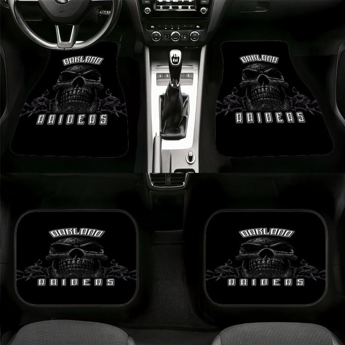 rose skull oakland raiders Car floor mats Universal fit