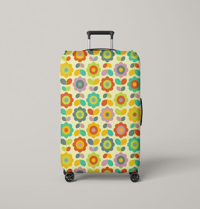 seamless flower retro Luggage Cover | suitcase