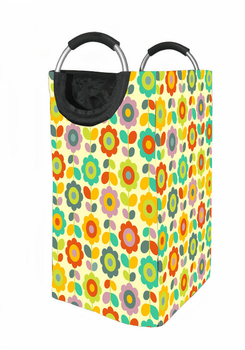 seamless flower retro Laundry Hamper | Laundry Basket