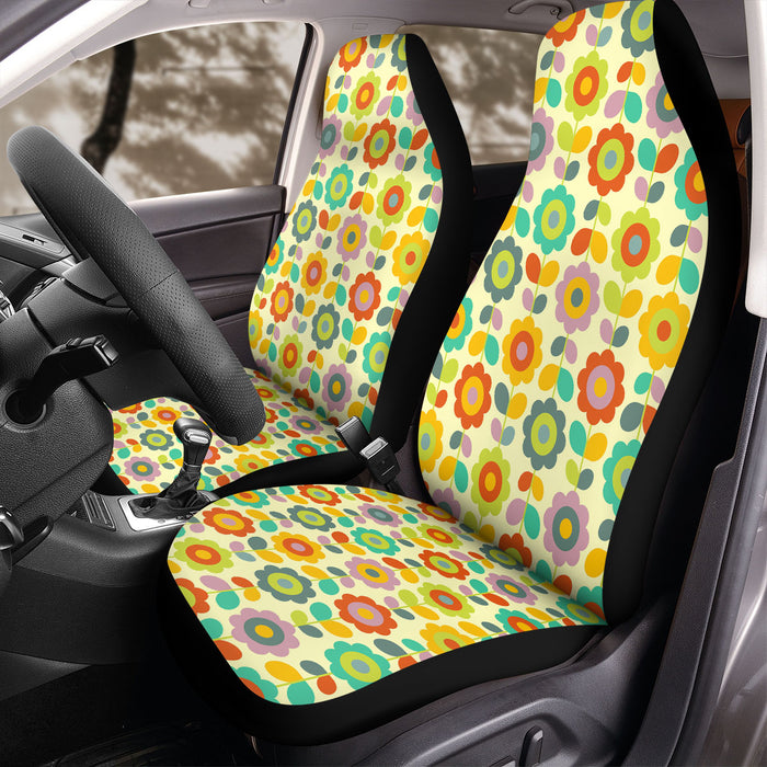 seamless flower retro Car Seat Covers