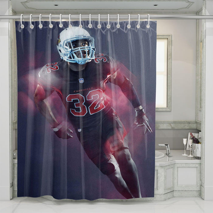 running with jersey football shower curtains