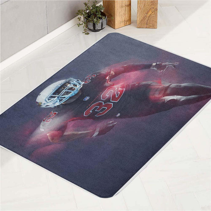 running with jersey football bath rugs