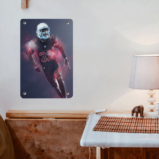 running with jersey football Poster Metal print wall art