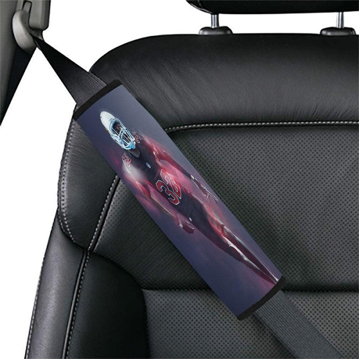 running with jersey football Car seat belt cover - Grovycase