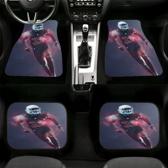 running with jersey football Car floor mats Universal fit