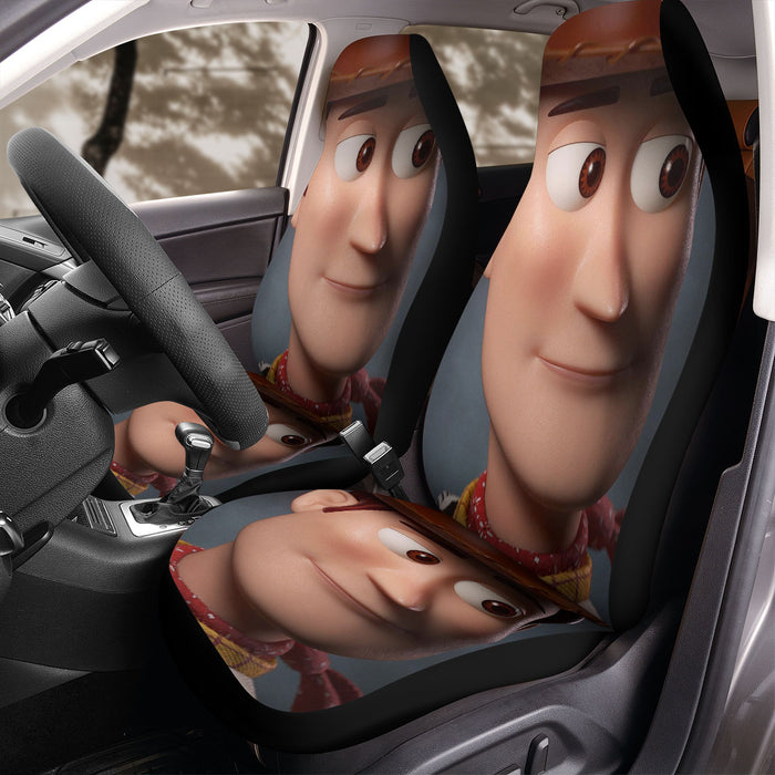 sad face of woody toys of andy Car Seat Covers