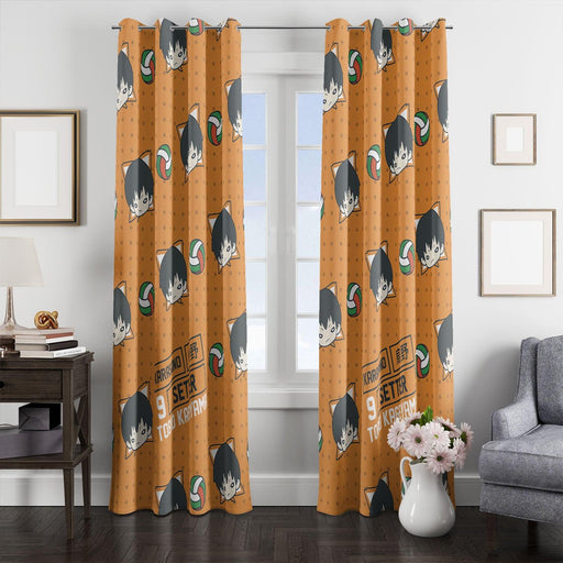 setter karasuno tobio kgeyama window Curtain